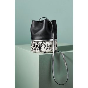 Anthropologie Neuville Shimmer Bucket Bag